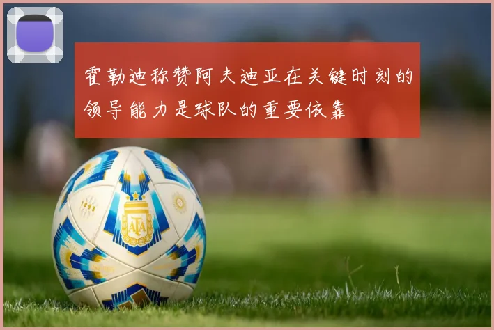 霍勒迪称赞阿夫迪亚在关键时刻的领导能力是球队的重要依靠